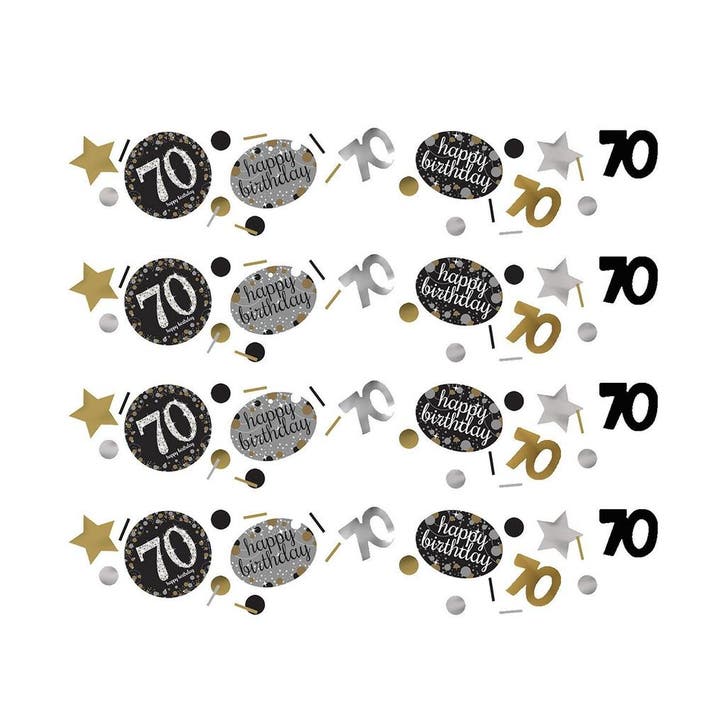 Tafelconfetti 70 Jaar Happy Birthday 34gr, Hobby & Loisirs créatifs, Articles de fête, Envoi