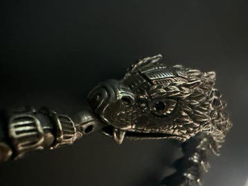 Zonder minimumprijs - Armband Zilver - Dragon Silver, Handtassen en Accessoires, Armbanden, Nieuw