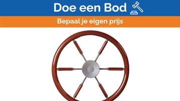 Bieden: Vetus KWL38 steering wheel with mahogany rim and sp, Watersport en Boten, Ophalen of Verzenden, Nieuw
