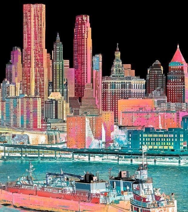 Carlos Arriaga - Pink Manhattan, Antiek en Kunst, Kunst | Designobjecten
