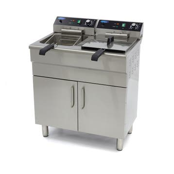 Friteuse - 2 x 16 L - 2 paniers - avec robinet de vidange et, Verzenden, Autres types