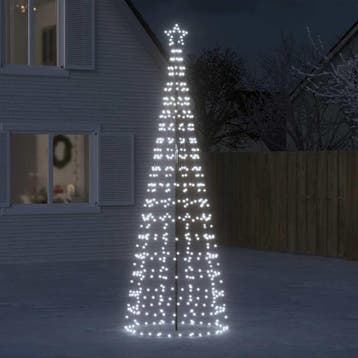 vidaXL LED-kerstboom met spikes 570 LEDs koud wit 300 cm, Verzenden, Nieuw