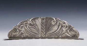 Rek - Vernikkeld messing jugendstil wandfries met golvend, Antiek en Kunst