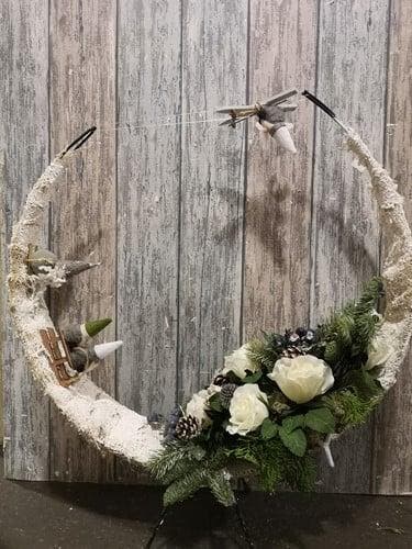 Frame Moon 38x10x44 cm Ongelakt Doos 12 stuks, Huis en Inrichting, Woonaccessoires | Kunstplanten en Kunstbloemen, Nieuw