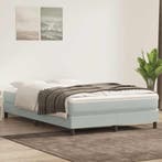vidaXL Boxspring met matras fluweel lichtgrijs 160x220 cm, Verzenden, Nieuw