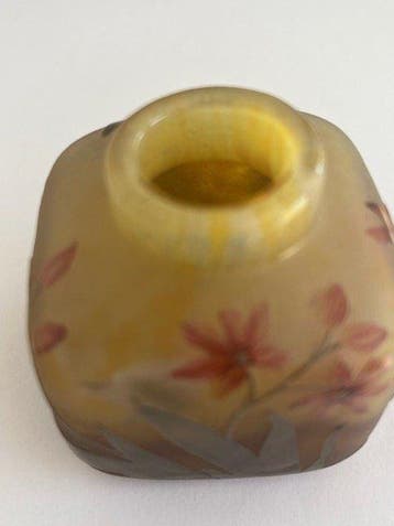 Daum - Vase - Pate de verre - Décor Lis des Cafres, Antiquités & Art