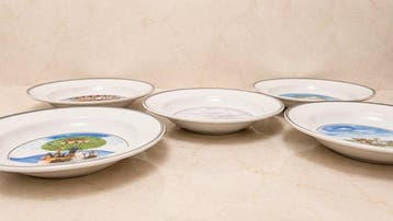 Villeroy & Boch - 5 Grandes assiettes creuses décoratives «