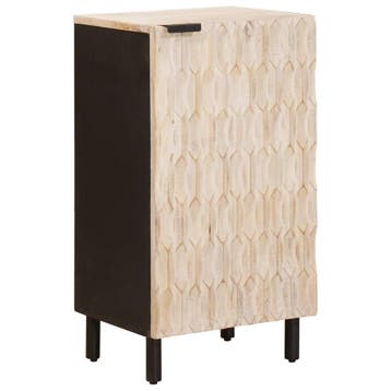 vidaXL Dressoir Witte Was Afwerking 40 x 33 x 75 cm Massief, Verzenden