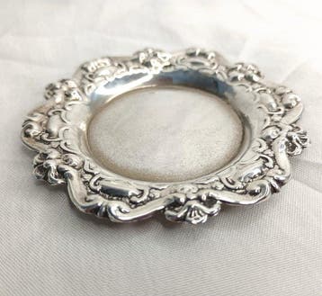 Portuguese - Silver Salver / Ring Dish (Salvinha) - .833, Antiek en Kunst