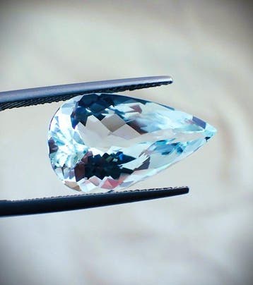 Aquamarijn - 8.55 ct - International Gemological Institute, Nieuw