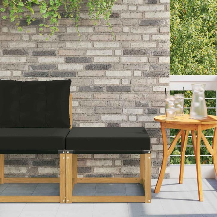 vidaXL Buiten Voetenbank Massief acaciahout en, Tuin en Terras, Tuinsets en Loungesets, Nieuw, Verzenden