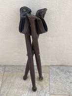 Kruk - Hout, Leder - Vouwkruk, Antiek en Kunst