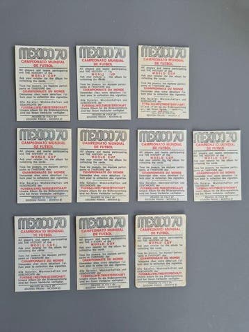 1970 Panini - 10 Sticker - Good (GD), Nieuw