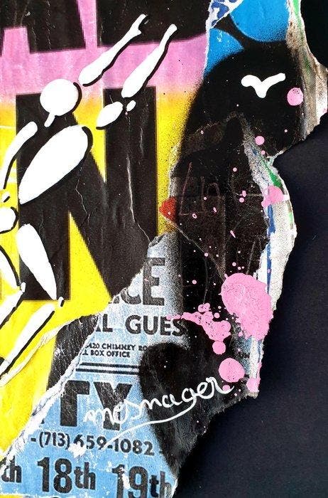 Jerome Mesnager et Lasveguix - Fragment urbain, Antiek en Kunst, Kunst | Schilderijen | Modern