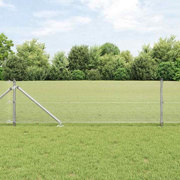 vidaXL gelast draadhek met grondpennen 50 x 0,4 m, Verzenden