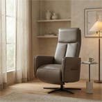 Leren relaxfauteuil Honor, Nieuw, Ophalen of Verzenden, Modern, 50 tot 75 cm