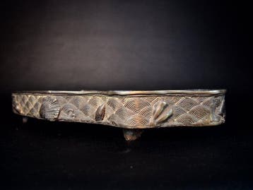 Antique Japanese Bronze Suiban – Irregular Natural Form,