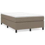 vidaXL Boxspring met matras stof taupe 120x190 cm, Verzenden, Nieuw