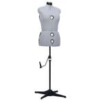 vidaXL Paspop verstelbaar vrouw maat 40-46 M grijs, Verzenden, Nieuw