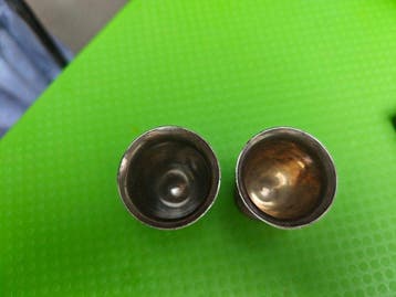 Paar Vietnamese zilveren bekers, 0,900 zilver, gemerkt