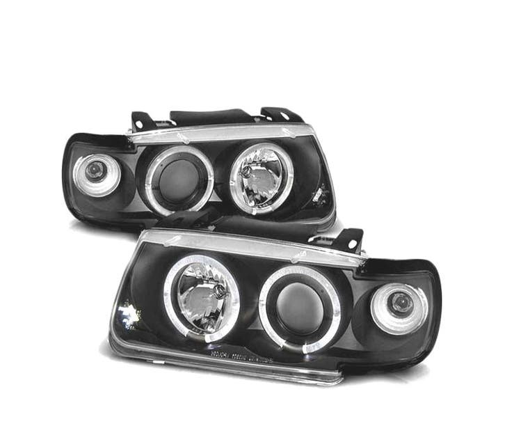 PHARES VOLKSWAGEN VW POLO 6N HATCHBACK 94-99 YEUX DANGE NOI, Auto-onderdelen, Verlichting, Verzenden