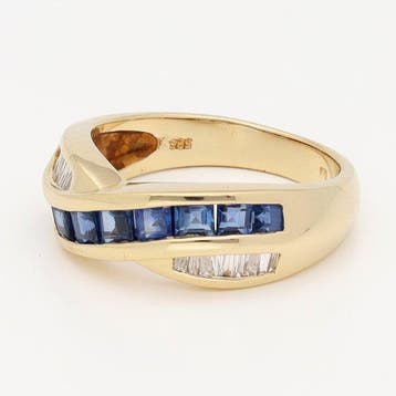 Bague - 14 carats Or jaune, Jan Hessing. Diamant (Naturelle)
