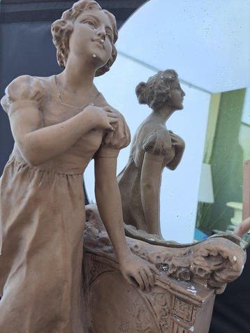 Fattori - Figuur - Meisje bij spiegel - Gips