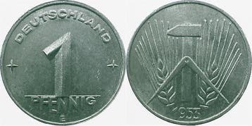 1 Pfennig Ddr 1953e, Verzenden, België