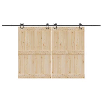 vidaXL Doos met onderdelen voor schuifdeur 400 cm staal, Verzenden, Nieuw