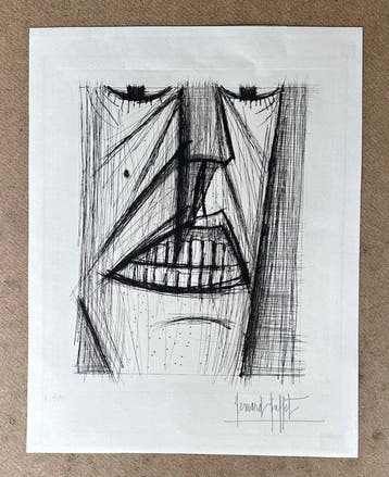 Bernard Buffet (1928-1999) - Les dents indignant l’heure -, Antiek en Kunst