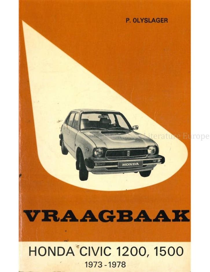 1973 - 1978 HONDA CIVIC 1200 | 1500 VRAAGBAAK NEDERLANDS, Autos : Divers, Modes d'emploi & Notices d'utilisation