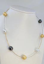 Collier - 18 carats Or blanc, Or jaune, Or rose, Perles, Bijoux, Sacs & Beauté, Colliers