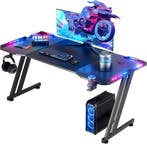 Gaming bureau - Gaming desk - Gaming tafel - 140x60 cm - Zwa, Verzenden, Nieuw