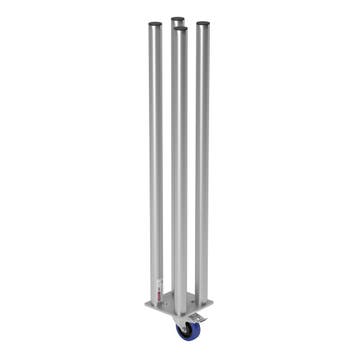 FORTEX STAGE750 Quattro poot met zwenkwiel/rem podiumhoogte, Verzenden