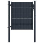 vidaXL Hekpoort PVC en staal 100x81 cm antraciet, Verzenden, Nieuw