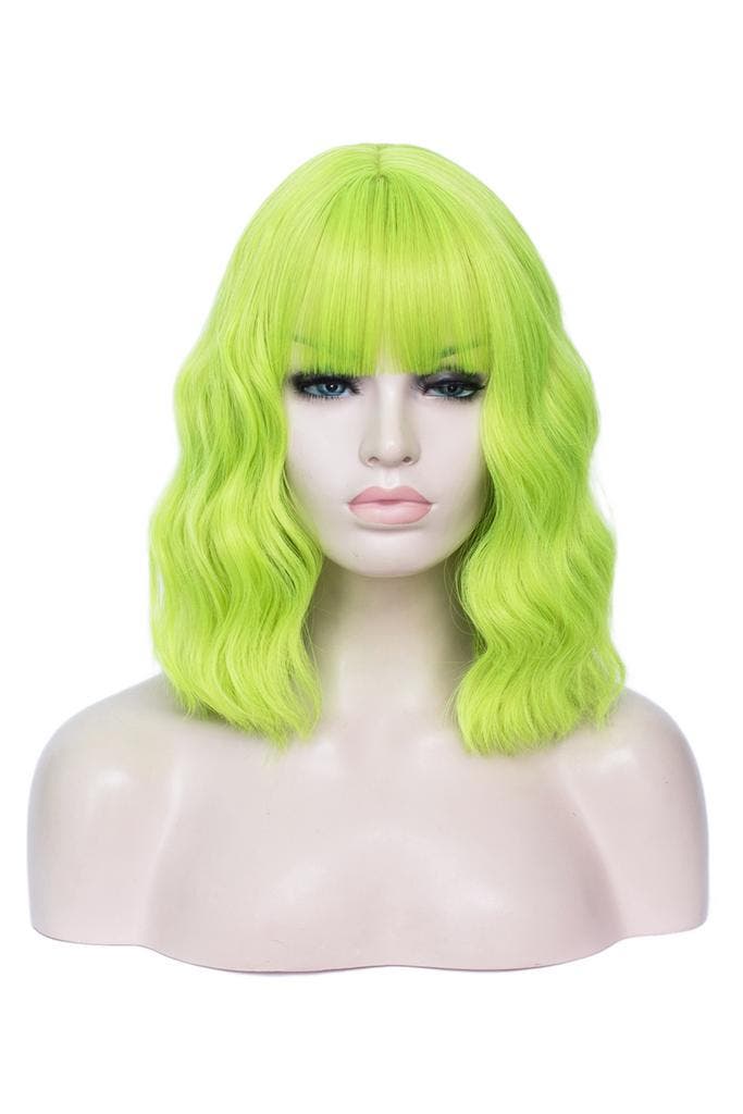 KIMU® Luxe Limegroen Pruik Schouderlengte Rechte Pony Krulle, Vêtements | Femmes, Costumes de carnaval & Vêtements de fête, Enlèvement ou Envoi