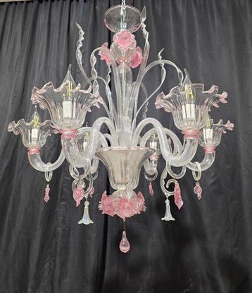 Lustre - Danseur - Verre de Murano - 6 lumières