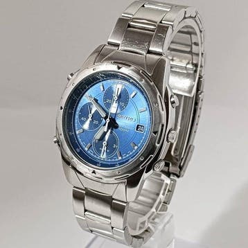 Seiko - Chronograph 100m Watch - Blue Dial - Zonder