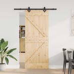 vidaXL Schuifdeur NARVIK Naturel en Zwart 85 x 210 cm (152,5, Verzenden, Nieuw