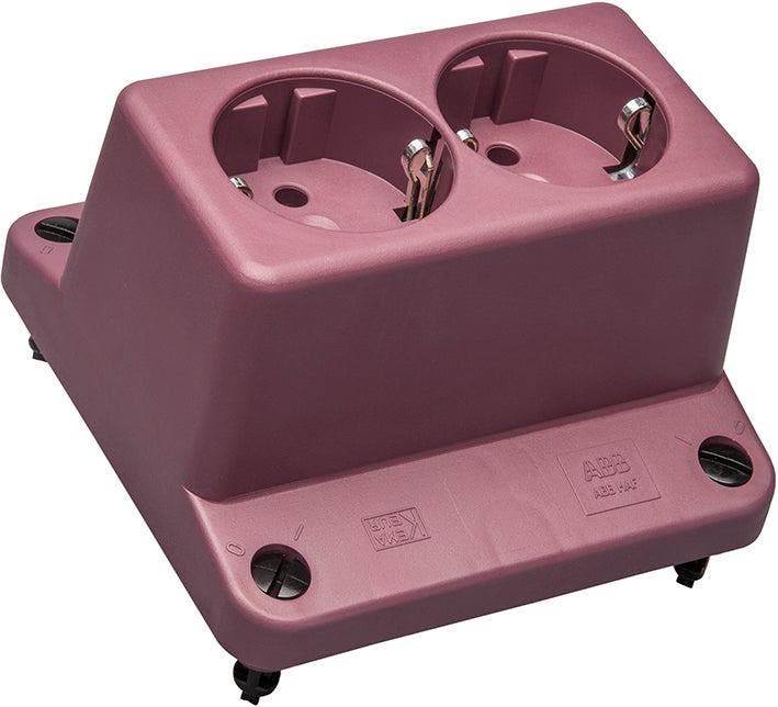 ABB 3640 Dubbele Schuko Socket Afdekking Rood Gerecycled -, Doe-het-zelf en Bouw, Elektriciteit en Kabels, Verzenden