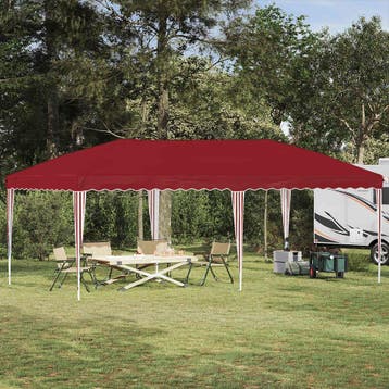 vidaXL Pop-up Feesttent 575 x 290 x 245 cm Bordeauxrood, Verzenden, Nieuw