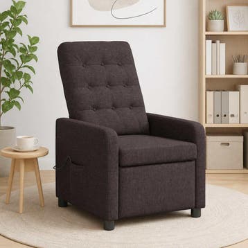 vidaXL Massage-relaxfauteuil Donkerbruin 65 x 93 x 102 cm, Verzenden, Nieuw