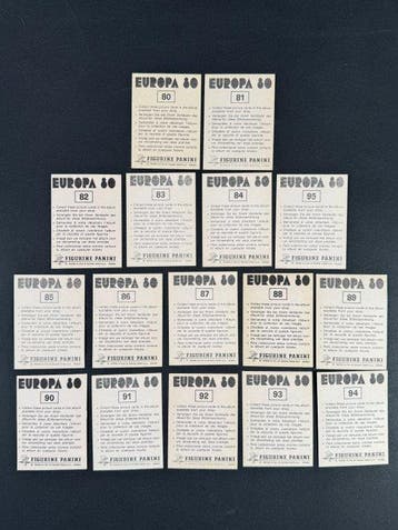 1980 Panini #80/95 Europa 80 - Cecoslovacchia complete team, Verzamelen, Stickers, Nieuw