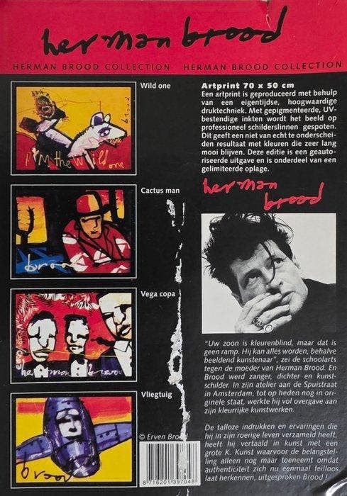 Herman Brood (1946-2001) - Cactus man, Antiquités & Art, Antiquités | Autres Antiquités