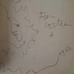 Signé ; Jean Cocteau - Renaud et Armide [Dessin et signature