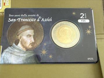 Italie. 2 Euro 2026 San Francesco d’Assisi (2 coincards)