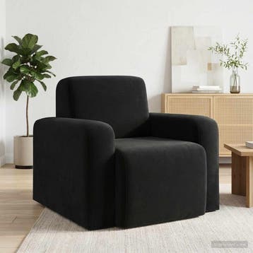 vidaXL Fauteuil Zwart fluweel, Verzenden