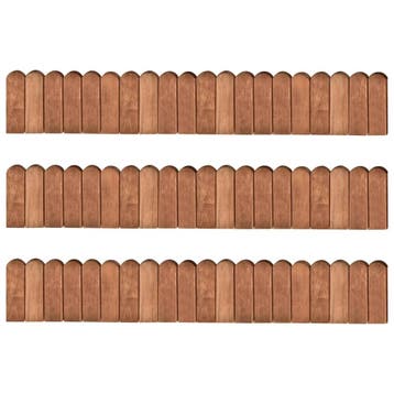 vidaXL Gazonranden 3 st 120 cm geïmpregneerd grenenhout, Verzenden