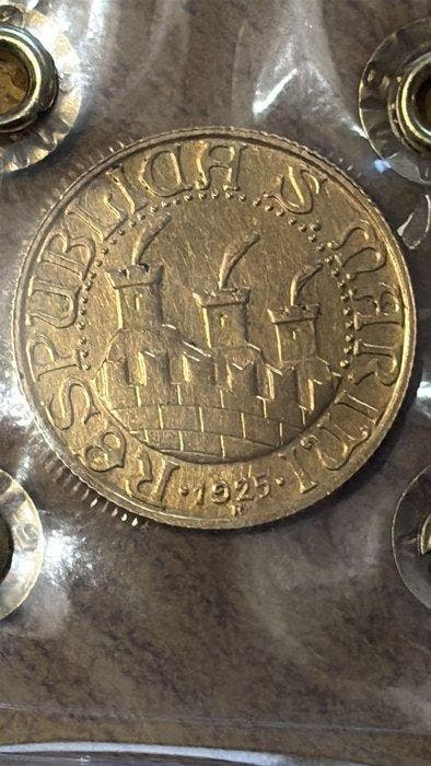 San Marino. 20 Lire 1925, Postzegels en Munten, Munten | Europa | Niet-Euromunten