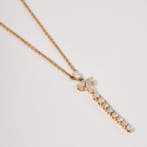 Halsketting - 14 karaat Geel goud - 0.76ct. tw. Diamant, Handtassen en Accessoires, Nieuw
